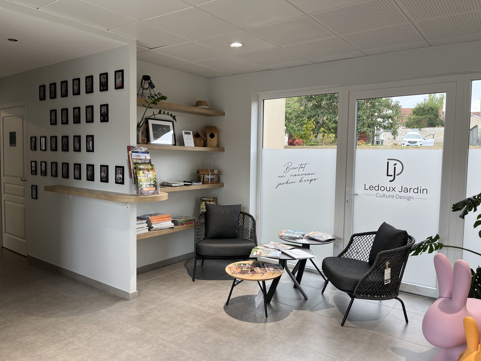 Espace d'accueil de Ledoux Jardin aménagé par Studio Georgette